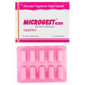 マイクロゲストソフトゼラチンカプセル　Microgest、ジェネリックプロメトリウム Prometrium、微