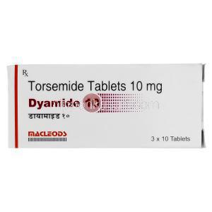 ダイアミド Dyamide, デマデックス ジェネリック, トラセミド  10mg 錠, 箱