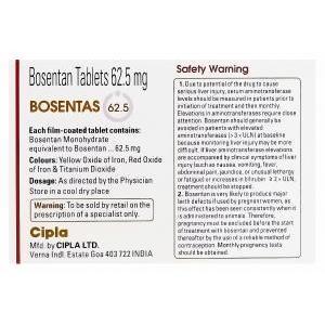 ボセンタス　Bosentas、ジェネリックトラクリア、ボセンタン62.5mg　製造情報