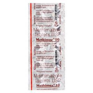 メチメズ Methimez、 タパゾールジェネリック、　メチマゾール 10mg　包装シート