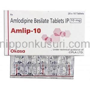 アムリプ, アムロジピン 10mg (Okasa) (Cipla)