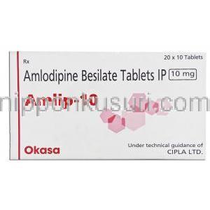 アムリプ, アムロジピン 10mg (Okasa) (Cipla)