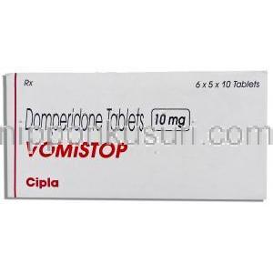 ボミストップ、ドンペリドン 10mg 錠 (Cipla )