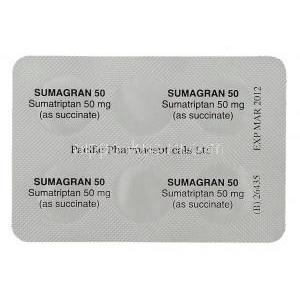 スマトリプタン  50mg  錠 (Pacific Pharma) 包装