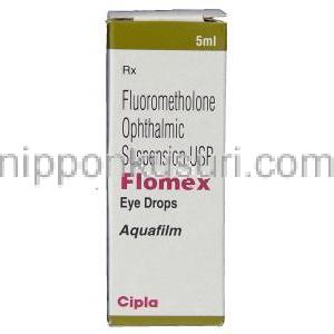 フルオロメトロン, Flomex,  0.1% w/v  5ML 点眼薬 (Cipla) 箱