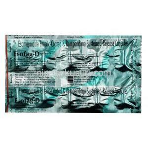 エソファグ D, ドンペリドン 30mg / エソメプラゾール 40mg, カプセル, シート情報