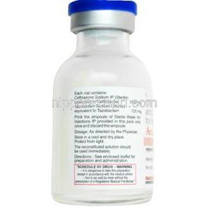 Accutaz AS Injection, Ceftriaxone 1000 mg / Tazobactum 125 mg, Macleods Pharmaceuticals Pvt Ltd , vial presentation