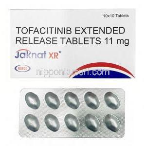 ジャクナット XR, トファシチニブ 11mg, 製造元：Natco Pharma, 箱,シート