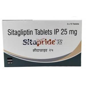 シタプリド 25, シタグリプチン 25mg,製造元： Micro Labs Ltd,箱上面