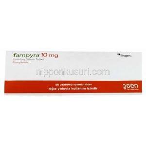 ファンピラ, ファンピリジン(ダルファムピリジン) 10mg, 製造元：Biogen, 箱表面