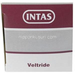 ベルトリド,  デュタステリド 0.5mg, 製造元：Intas Pharmaceuticals Ltd, 箱側面-2