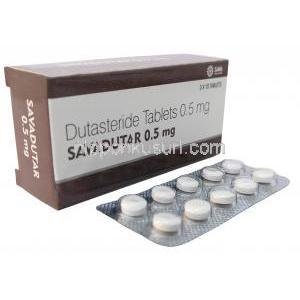 サバデゥタール, デュタステリド 0.5mg, 製造元：Sava Healthcare, 箱, シート