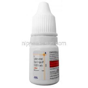 ラティーナ RT 点眼薬, ラタノプロスト  0.005% w/v, 点眼薬 2.5mL, 製造元：Zydus Cadila,ボトル情報(Zydus)