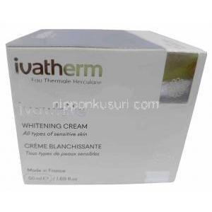 イバホワイト ホワイトニングクリーム50g,製造元： Ivatherm, 箱情報, 製造元