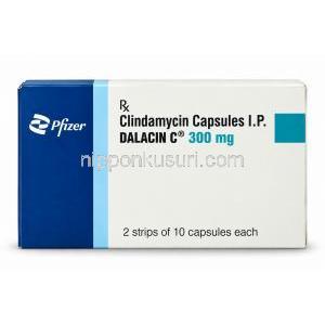 ダラシン C, クリンダマイシン 300 mg カプセル, 箱正面
